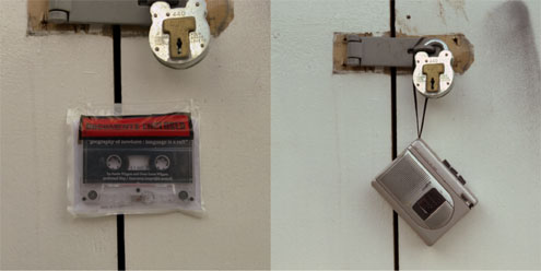 "Language Is A Raft - Geography of Nowhere" Photographic Document, Justin Wiggan & Oona Lur&aring;s, 2005