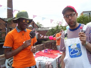 Misty and Cloud by the Happy Wear stall