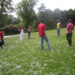 Rainbow leads a game of 'visual impairment'